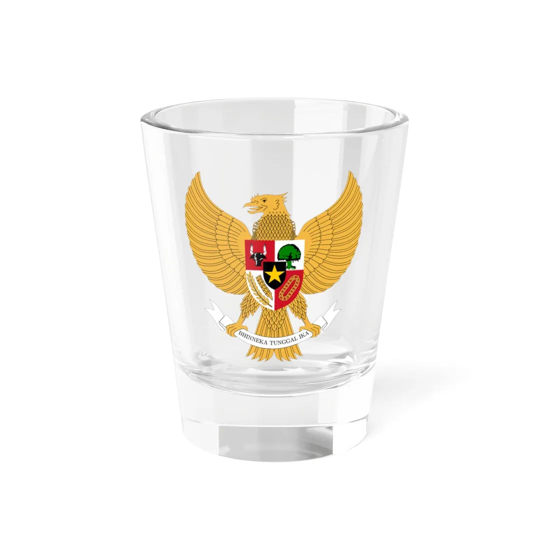 Coat of Arms of Indonesia (Indonesia) (Coat of Arms) Shot Glass 1.5oz 1.5oz - Go Mug Yourself