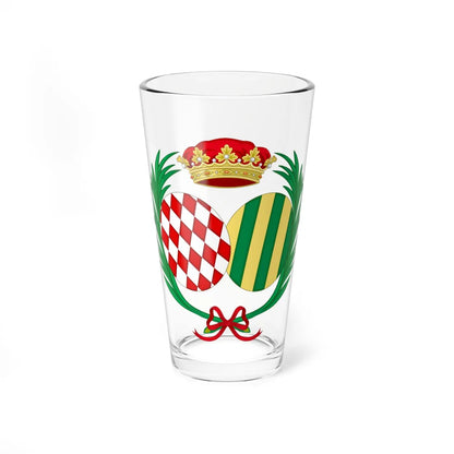 Coat of Arms of Ippolita Princess of Monaco (Spain) (Coat of Arms) Pint Glass 16oz 16oz - Go Mug Yourself