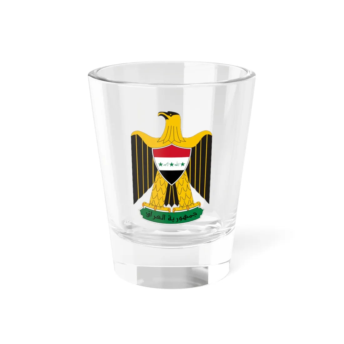 Coat of arms of Iraq 1992 (Iraq) (Coat of Arms) Shot Glass 1.5oz 1.5oz - Go Mug Yourself