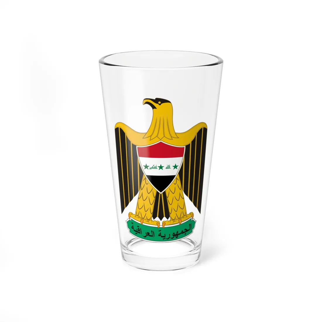 Coat of arms of Iraq 2004-2008 (Iraq) (Coat of Arms) Pint Glass 16oz 16oz - Go Mug Yourself