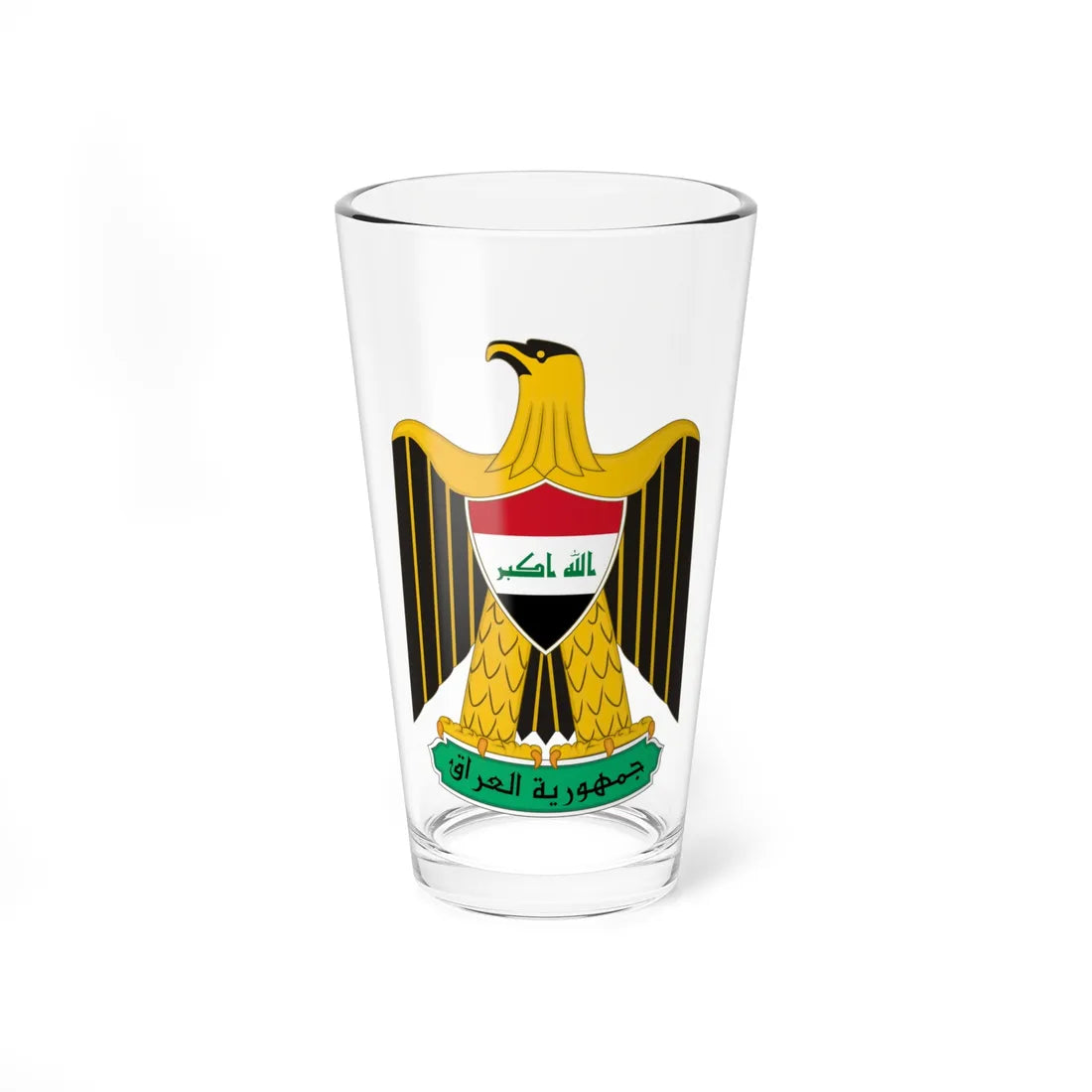 Coat of arms of Iraq (Iraq) (Coat of Arms) Pint Glass 16oz 16oz - Go Mug Yourself