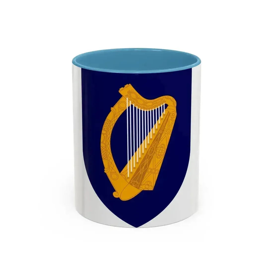 Coat of arms of Ireland - Accent Coffee Mug 11oz Light Blue - Go Mug Yourself