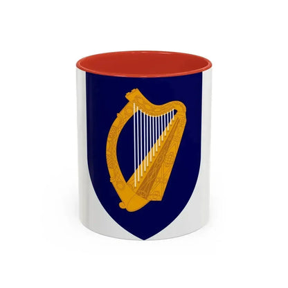Coat of arms of Ireland - Accent Coffee Mug 11oz Red - Go Mug Yourself