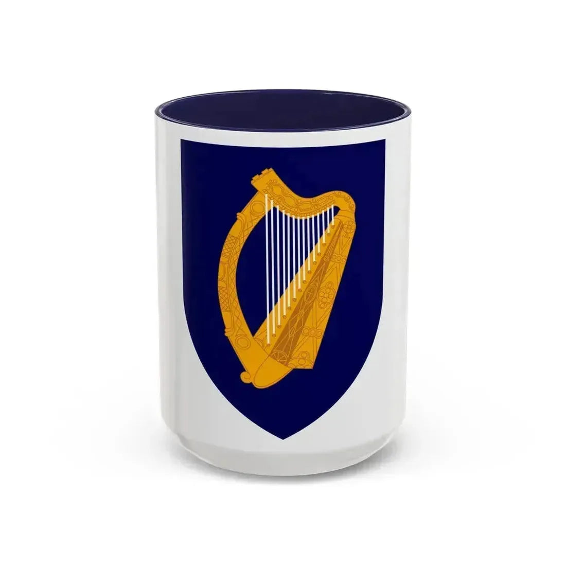 Coat of arms of Ireland - Accent Coffee Mug 15oz Navy - Go Mug Yourself