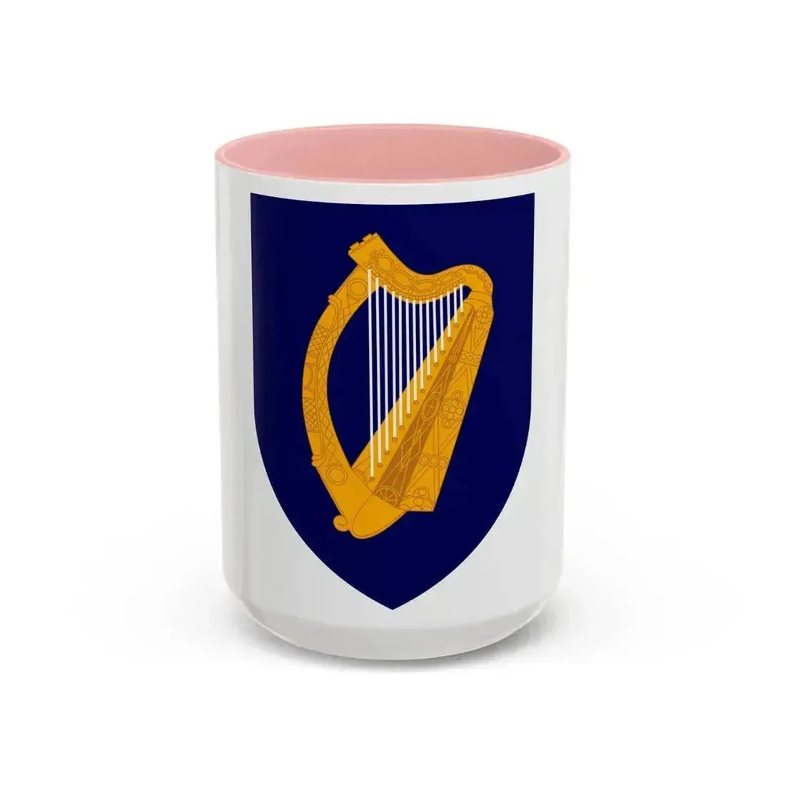 Coat of arms of Ireland - Accent Coffee Mug 15oz Pink - Go Mug Yourself
