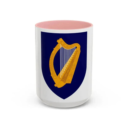 Coat of arms of Ireland - Accent Coffee Mug 15oz Pink - Go Mug Yourself