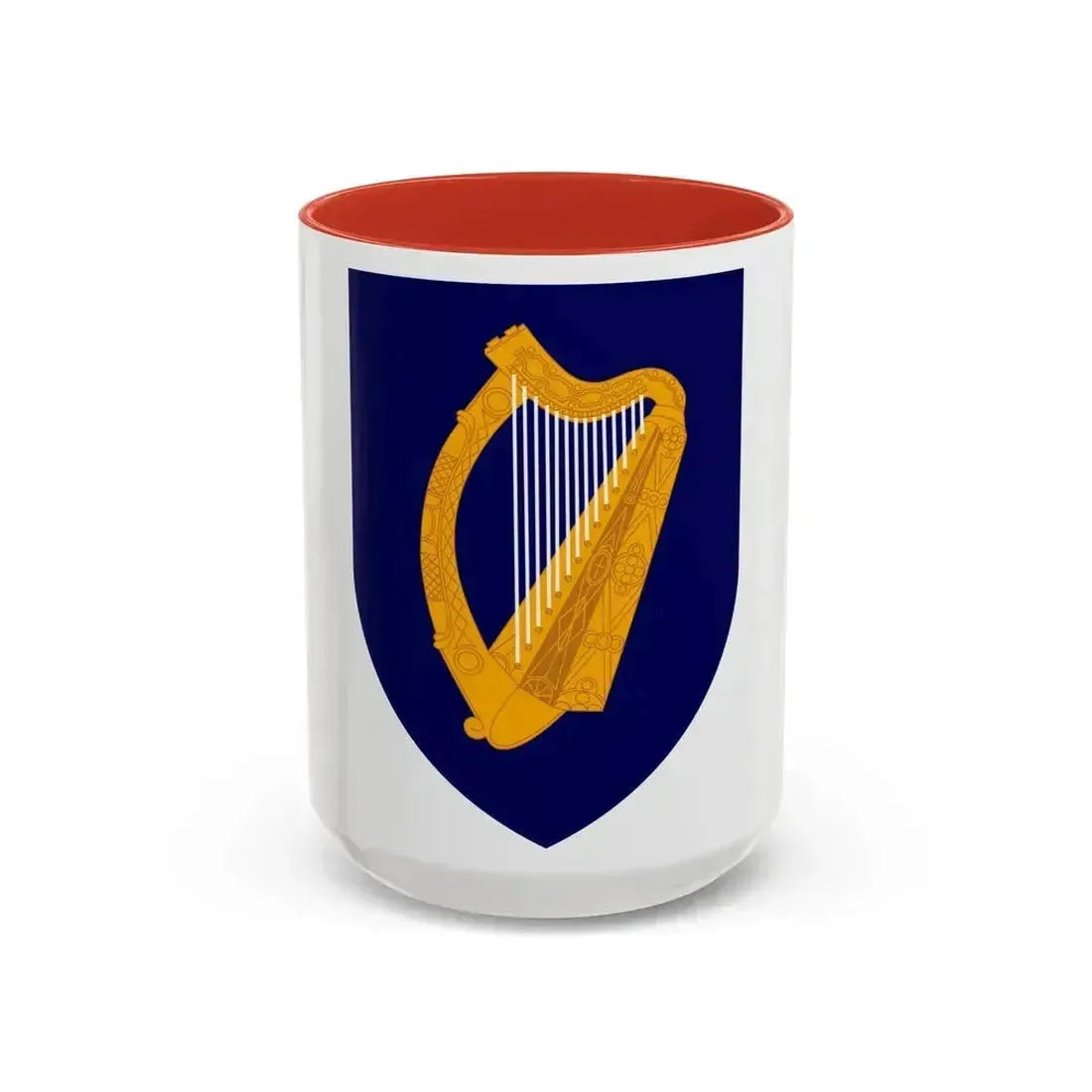 Coat of arms of Ireland - Accent Coffee Mug 15oz Red - Go Mug Yourself