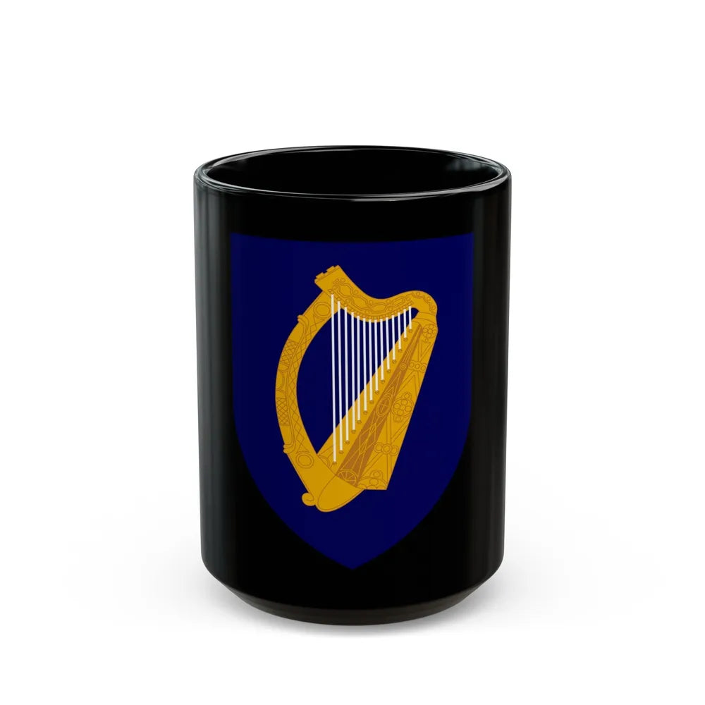 Coat of arms of Ireland - Black Coffee Mug-15oz-Go Mug Yourself