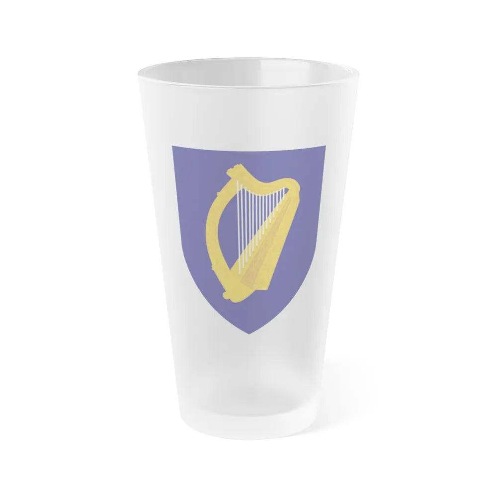 Coat of arms of Ireland - Frosted Pint Glass 16oz-16oz-Frosted-Go Mug Yourself