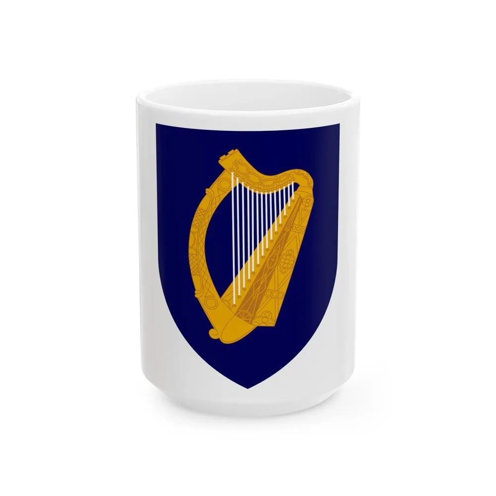 Coat of arms of Ireland - White Coffee Mug-15oz-Go Mug Yourself