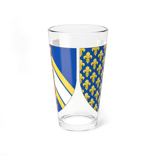 Coat of Arms of Isabella of France Queen Consort of Navarre (Spain) (Coat of Arms) Pint Glass 16oz 16oz - Go Mug Yourself