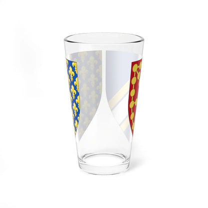 Coat of Arms of Isabella of France Queen Consort of Navarre (Spain) (Coat of Arms) Pint Glass 16oz - Go Mug Yourself