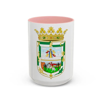 Coat of Arms of Isla Fernandina (Cuba) - Accent Coffee Mug 15oz Pink - Go Mug Yourself