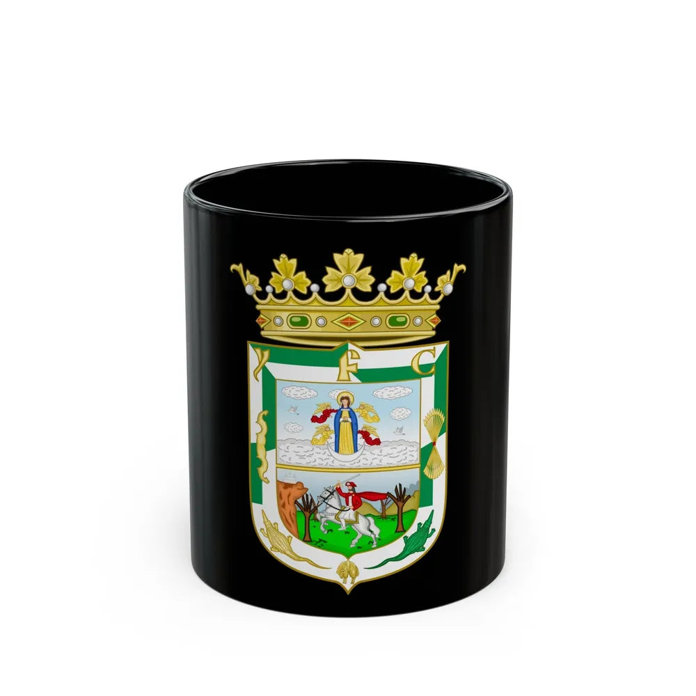 Coat of Arms of Isla Fernandina (Cuba) - Black Coffee Mug-11oz-Go Mug Yourself