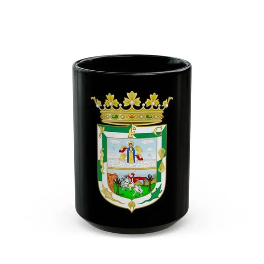 Coat of Arms of Isla Fernandina (Cuba) - Black Coffee Mug 15oz - Go Mug Yourself