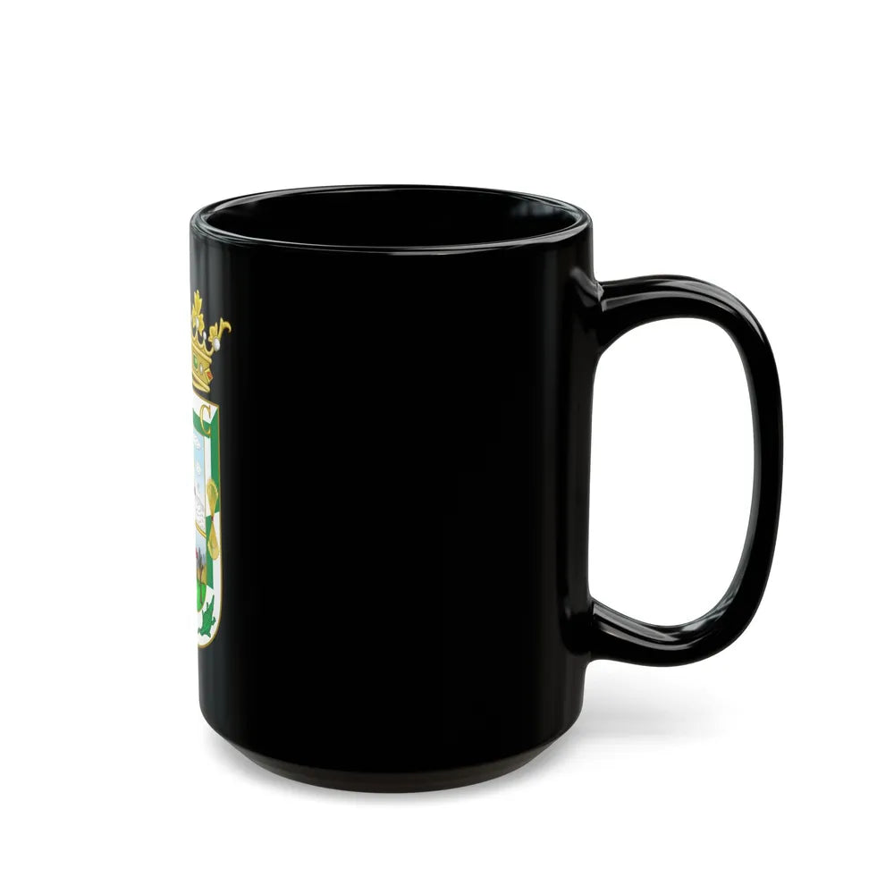 Coat of Arms of Isla Fernandina (Cuba) - Black Coffee Mug-Go Mug Yourself