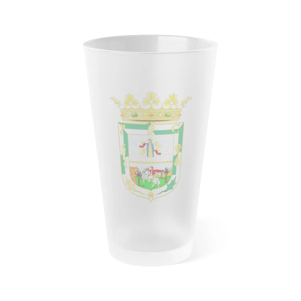 Coat of Arms of Isla Fernandina (Cuba) - Frosted Pint Glass 16oz-16oz-Frosted-Go Mug Yourself