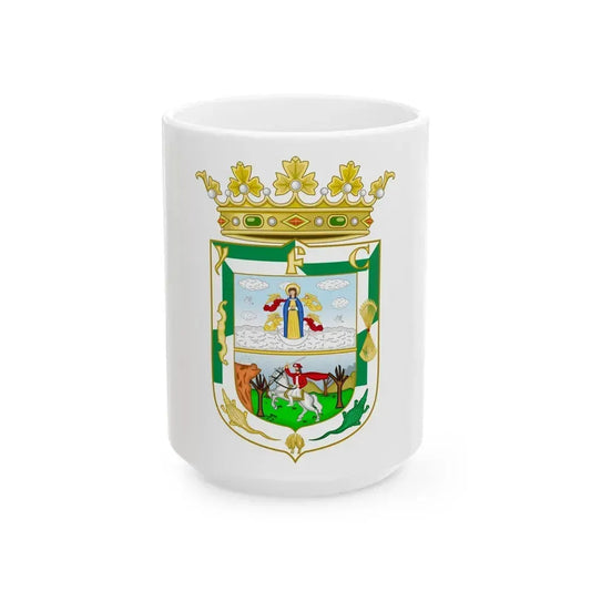 Coat of Arms of Isla Fernandina (Cuba) - White Coffee Mug 15oz - Go Mug Yourself