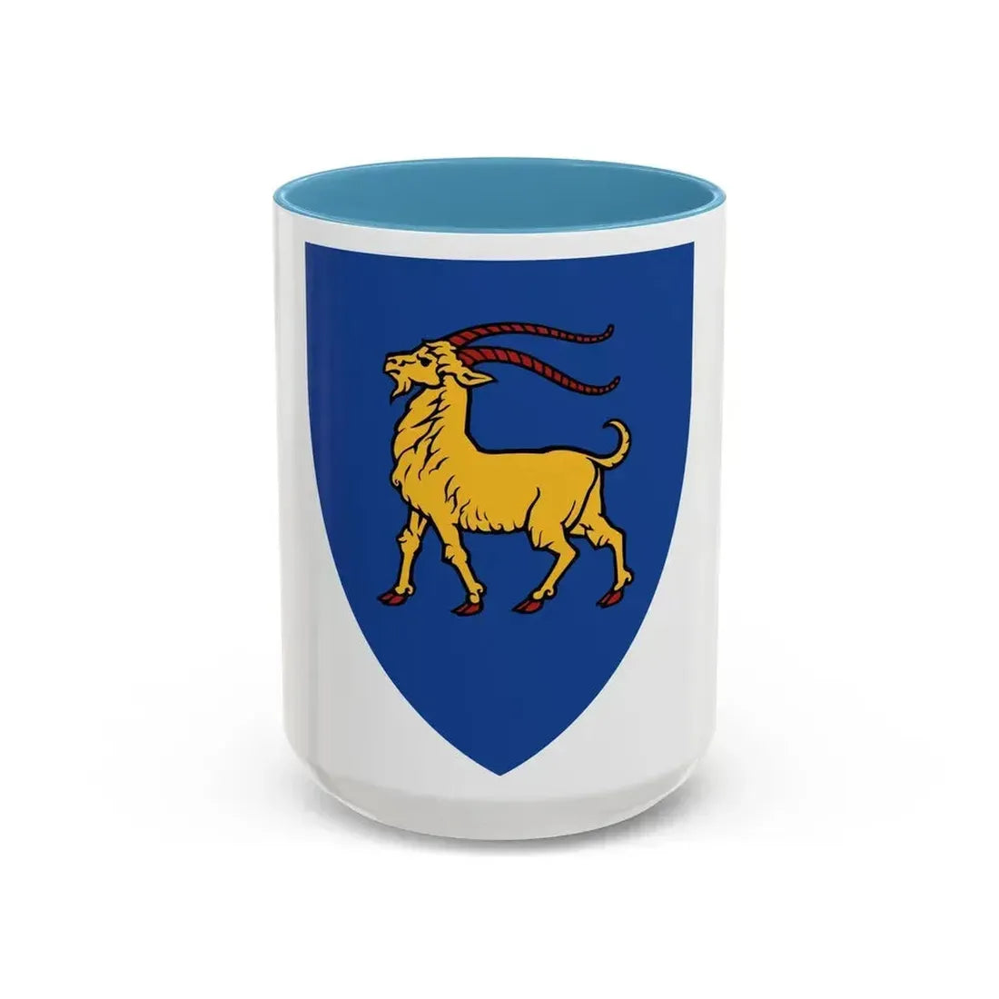 Coat of Arms of Istria - Accent Coffee Mug 15oz Light Blue - Go Mug Yourself