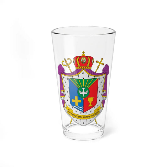 Coat of arms of Ivan Kulyk (Ukraine) (Coat of Arms) Pint Glass 16oz 16oz - Go Mug Yourself
