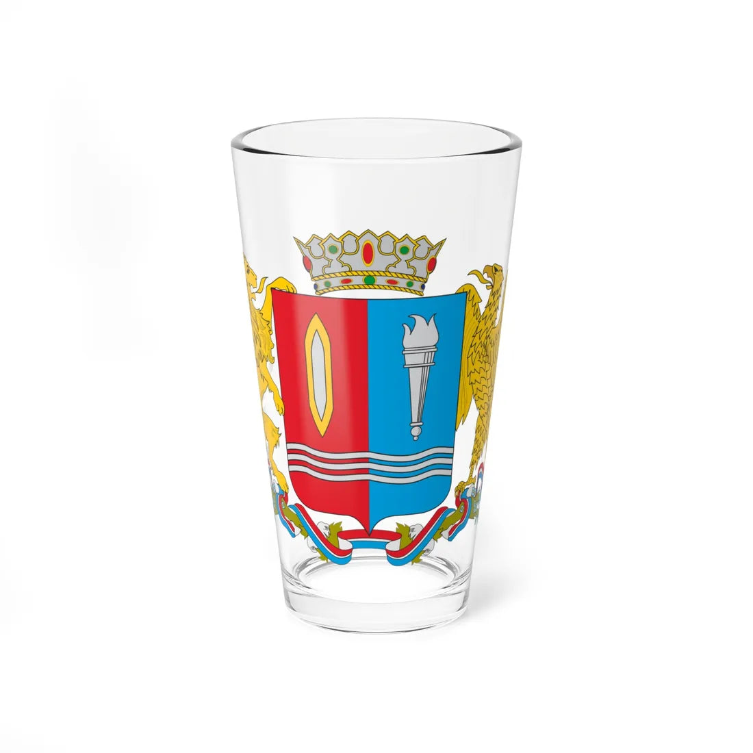 Coat of Arms of Ivanovo Oblast (Russia) (Coat of Arms) Pint Glass 16oz 16oz - Go Mug Yourself