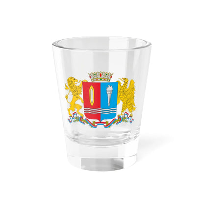 Coat of Arms of Ivanovo Oblast (Russia) (Coat of Arms) Shot Glass 1.5oz 1.5oz - Go Mug Yourself