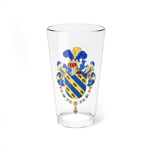 Coat of Arms of Iván Duque Order of Isabella the Catholic (Spain) (Coat of Arms) Pint Glass 16oz 16oz - Go Mug Yourself