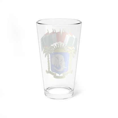 Coat of arms of Ivory Coast 1960-1964 (Coat of Arms) Pint Glass 16oz - Go Mug Yourself