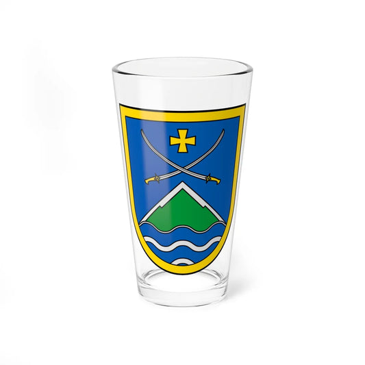Coat of Arms of Izium 2024 (Ukraine) (Coat of Arms) Pint Glass 16oz 16oz - Go Mug Yourself