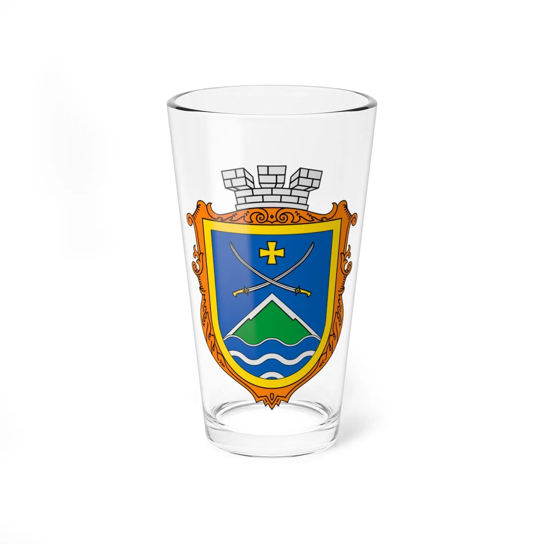 Coat of Arms of Izium UHT (Ukraine) (Coat of Arms) Pint Glass 16oz 16oz - Go Mug Yourself