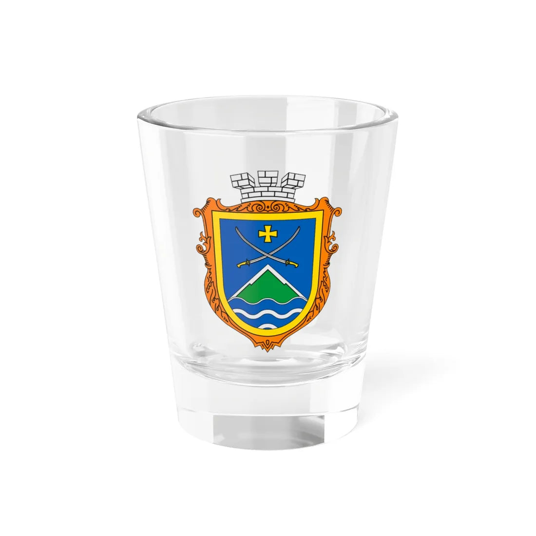 Coat of Arms of Izium UHT (Ukraine) (Coat of Arms) Shot Glass 1.5oz 1.5oz - Go Mug Yourself