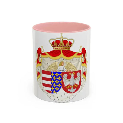 Coat of arms of Jadwiga of Poland - Accent Coffee Mug 11oz Pink - Go Mug Yourself