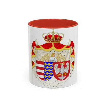 Coat of arms of Jadwiga of Poland - Accent Coffee Mug 11oz Red - Go Mug Yourself