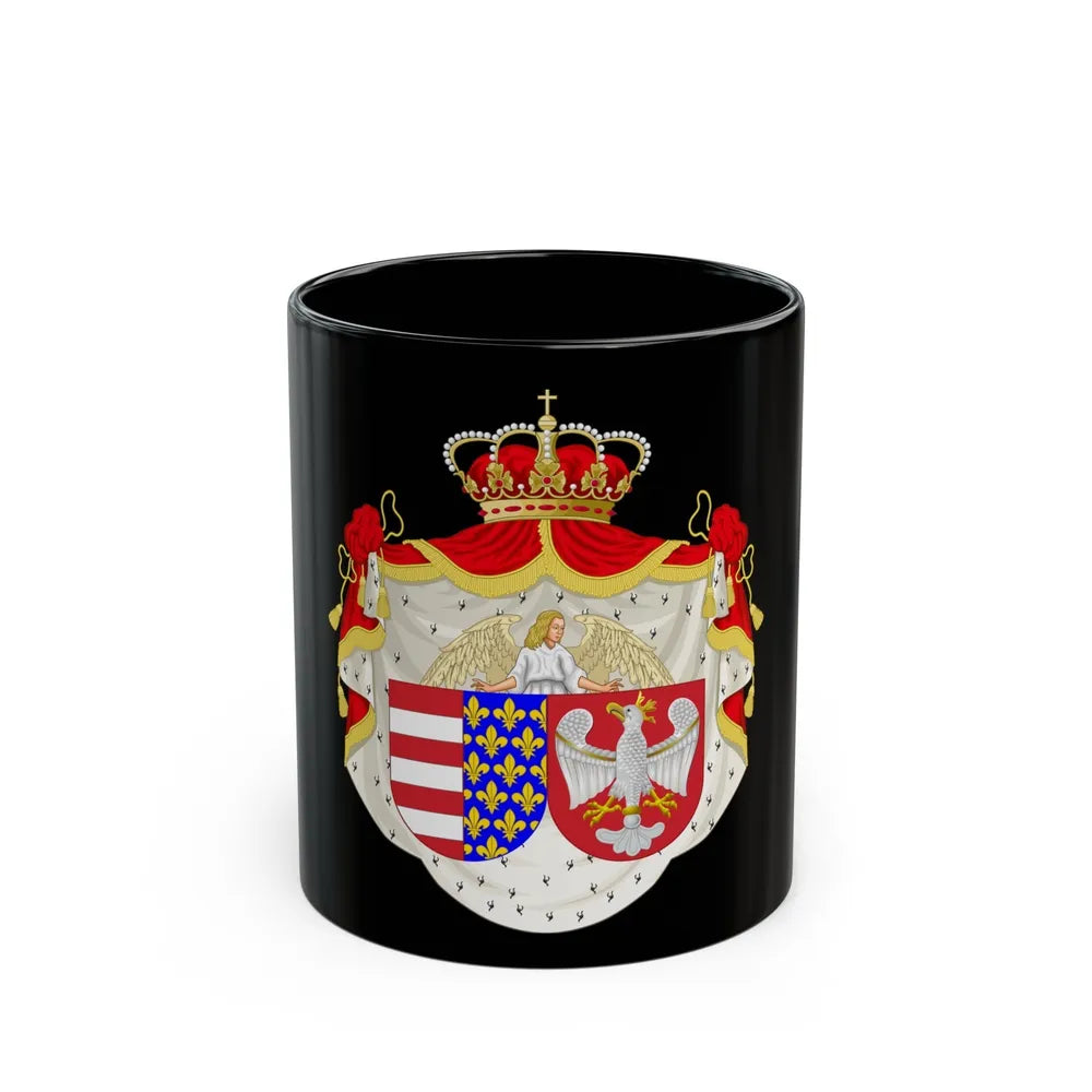 Coat of arms of Jadwiga of Poland - Black Coffee Mug-11oz-Go Mug Yourself