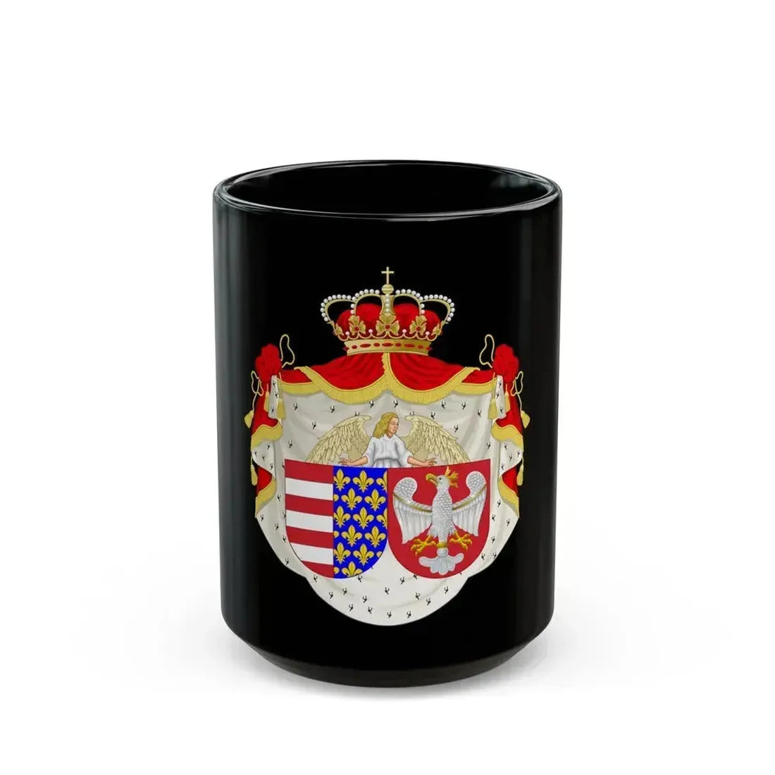 Coat of arms of Jadwiga of Poland - Black Coffee Mug 15oz - Go Mug Yourself