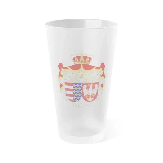 Coat of arms of Jadwiga of Poland - Frosted Pint Glass 16oz 16oz Frosted - Go Mug Yourself