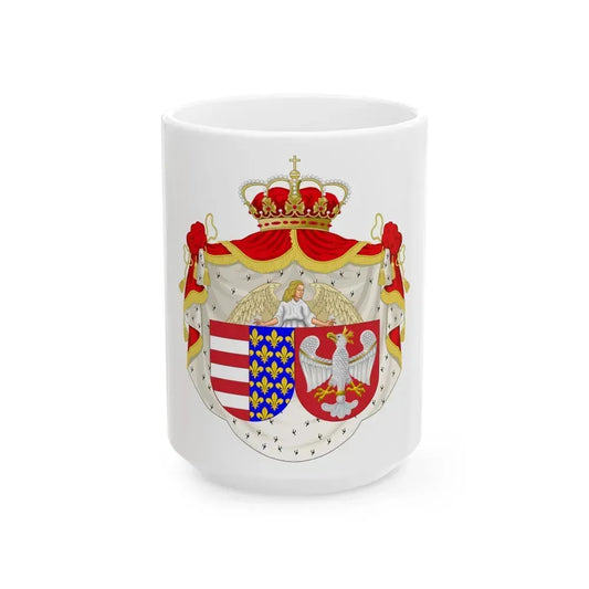 Coat of arms of Jadwiga of Poland - White Coffee Mug 15oz - Go Mug Yourself