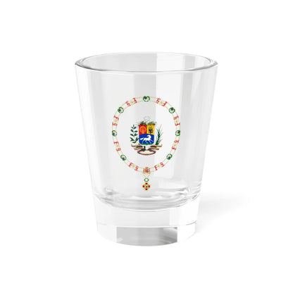 Coat of Arms of Jaime Lusinchi Order of Isabella the Catholic (Venezuela) (Coat of Arms) Shot Glass 1.5oz 1.5oz - Go Mug Yourself