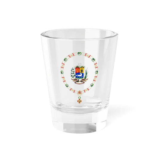 Coat of Arms of Jaime Lusinchi Order of Isabella the Catholic (Venezuela) (Coat of Arms) Shot Glass 1.5oz 1.5oz - Go Mug Yourself