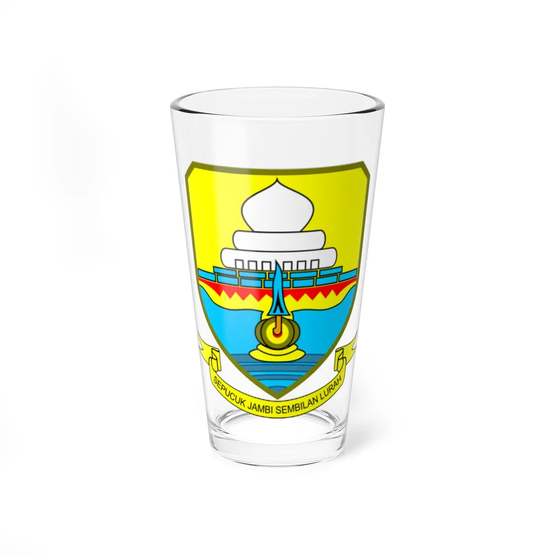 Coat of arms of Jambi (Indonesia) (Coat of Arms) Pint Glass 16oz 16oz - Go Mug Yourself