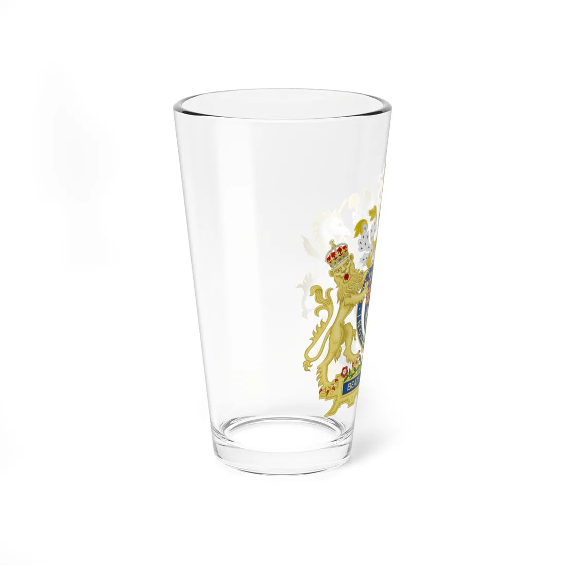 Coat of arms of James I of England 1603-1625 variant motto 1 (England) (Coat of Arms) Pint Glass 16oz - Go Mug Yourself