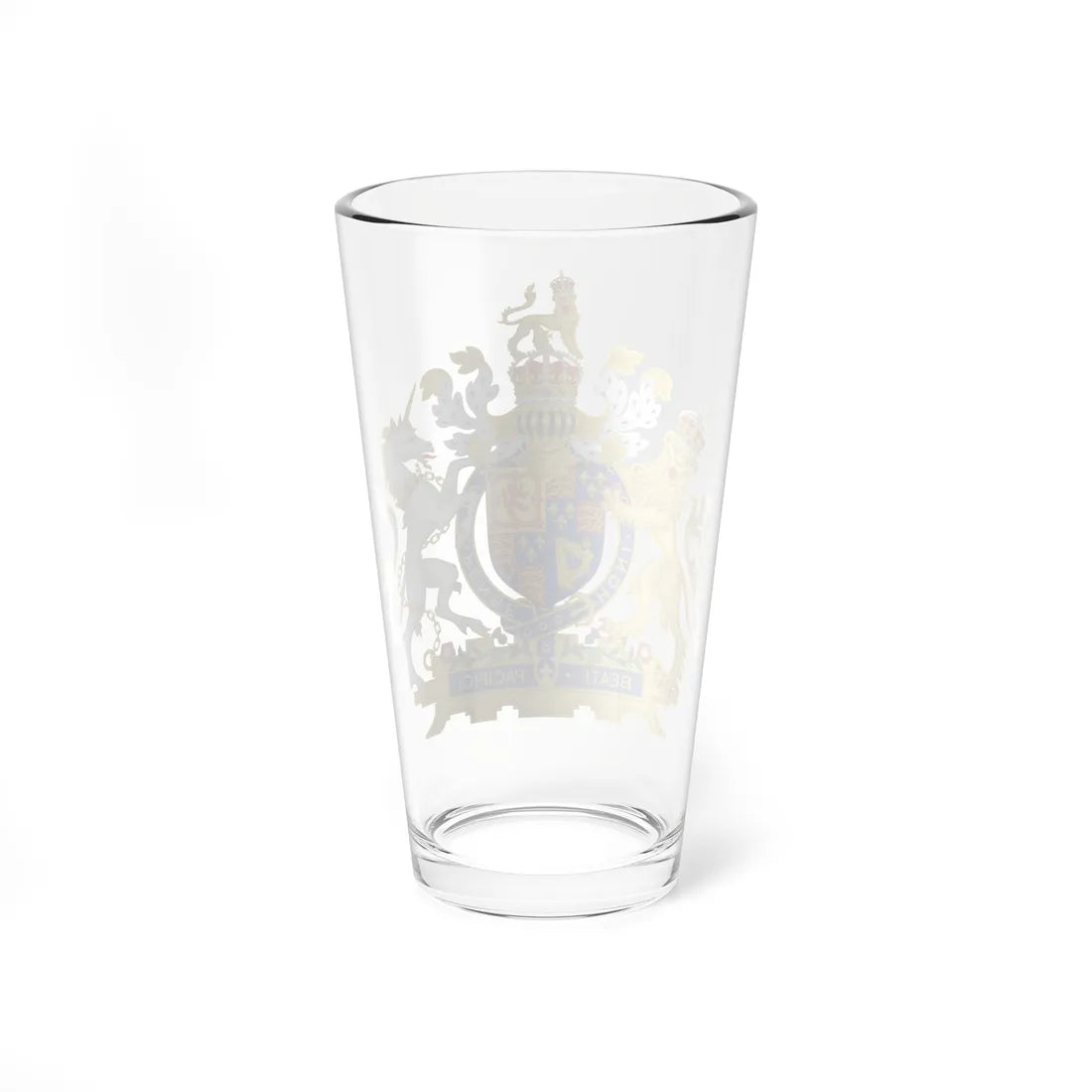 Coat of arms of James I of England 1603-1625 variant motto 1 (England) (Coat of Arms) Pint Glass 16oz - Go Mug Yourself