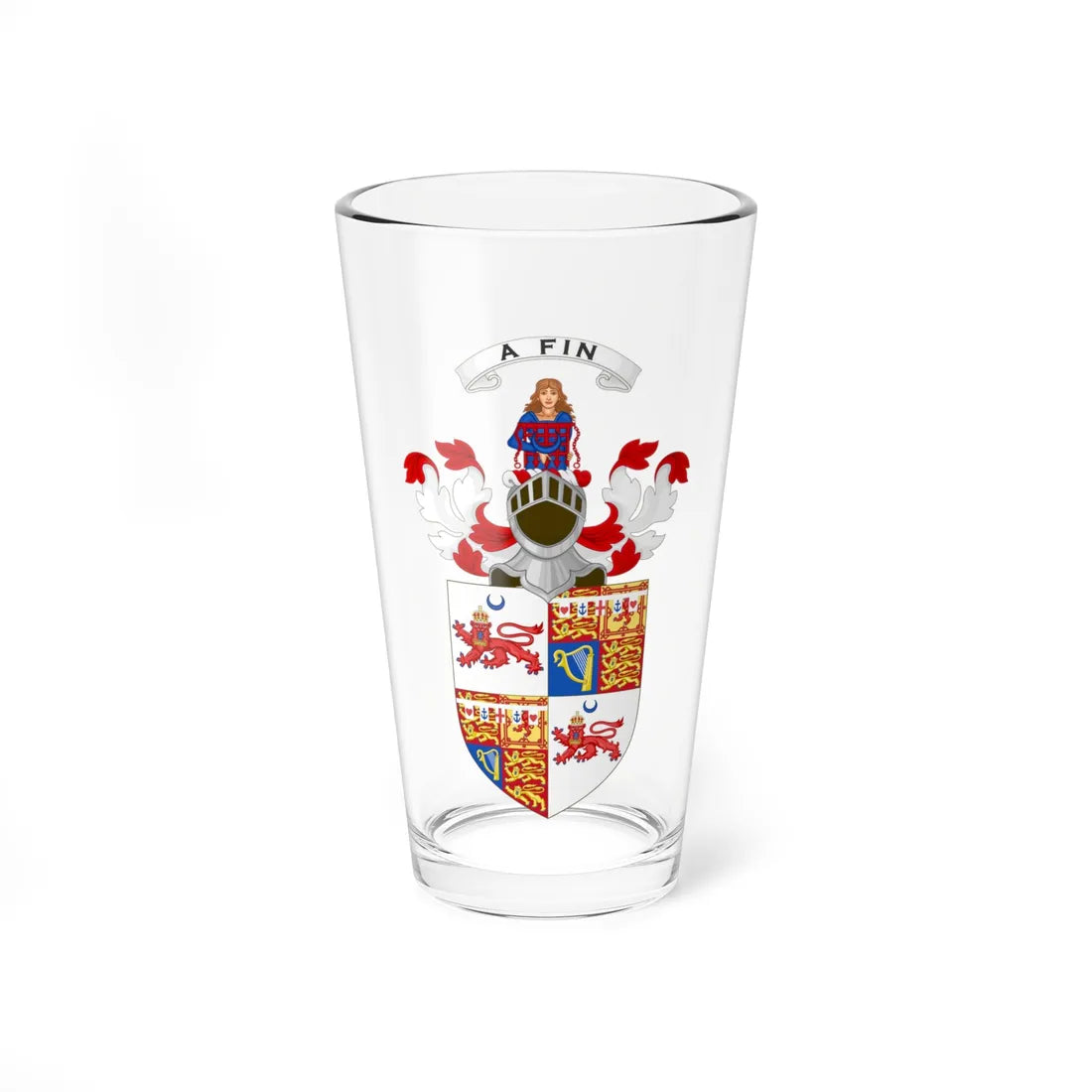 Coat of Arms of James Ogilvy (United Kingdom) (Coat of Arms) Pint Glass 16oz 16oz - Go Mug Yourself