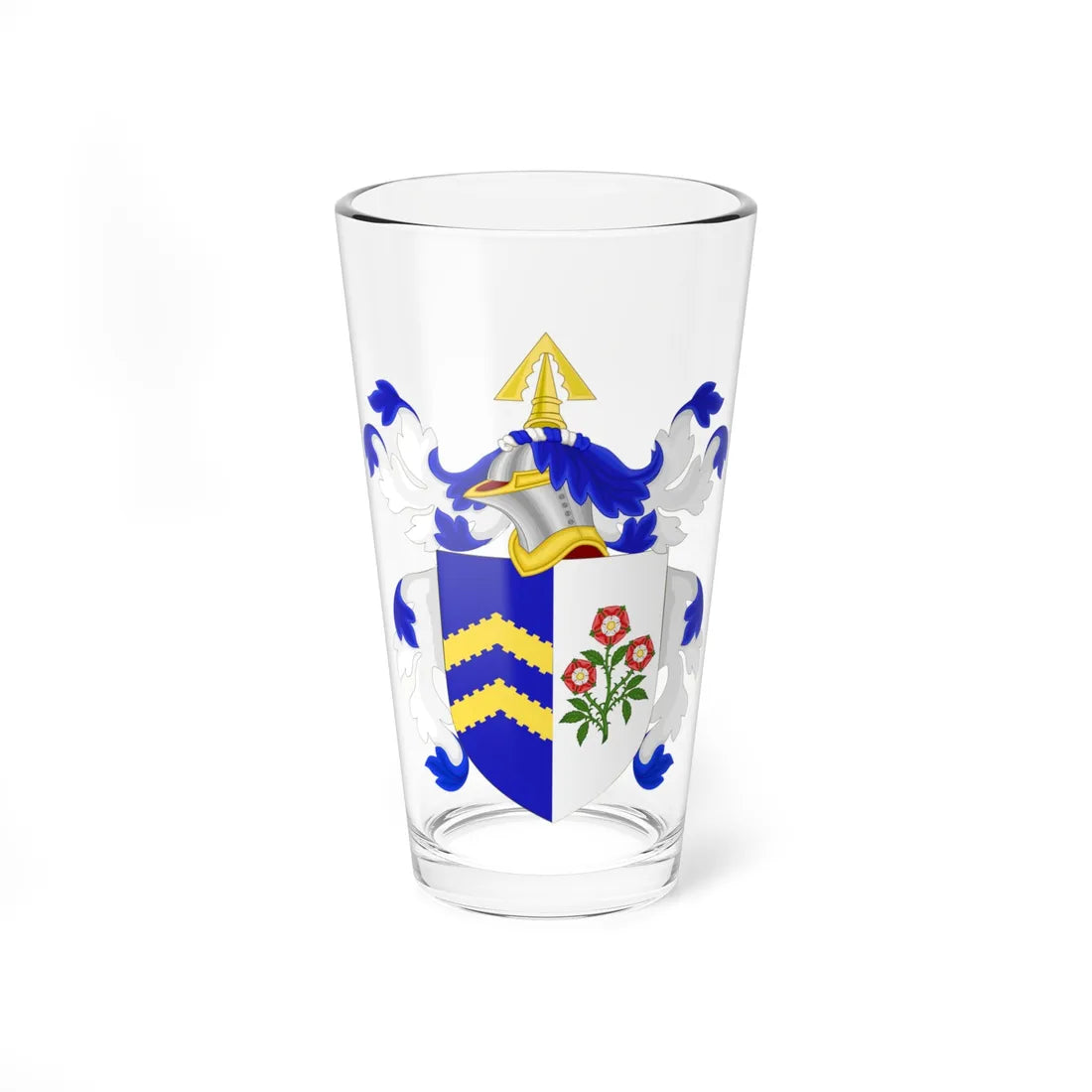 Coat of Arms of Jan Jansen Bleecker (United States) (Coat of Arms) Pint Glass 16oz 16oz - Go Mug Yourself