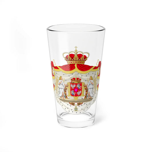 Coat of Arms of Jan Sobieski as king of Poland (Lithuania) (Coat of Arms) Pint Glass 16oz 16oz - Go Mug Yourself
