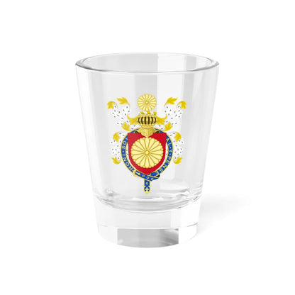 Coat of Arms of Japanese Emperor Knight of the Garter Variant (United Kingdom) (Coat of Arms) Shot Glass 1.5oz 1.5oz - Go Mug Yourself