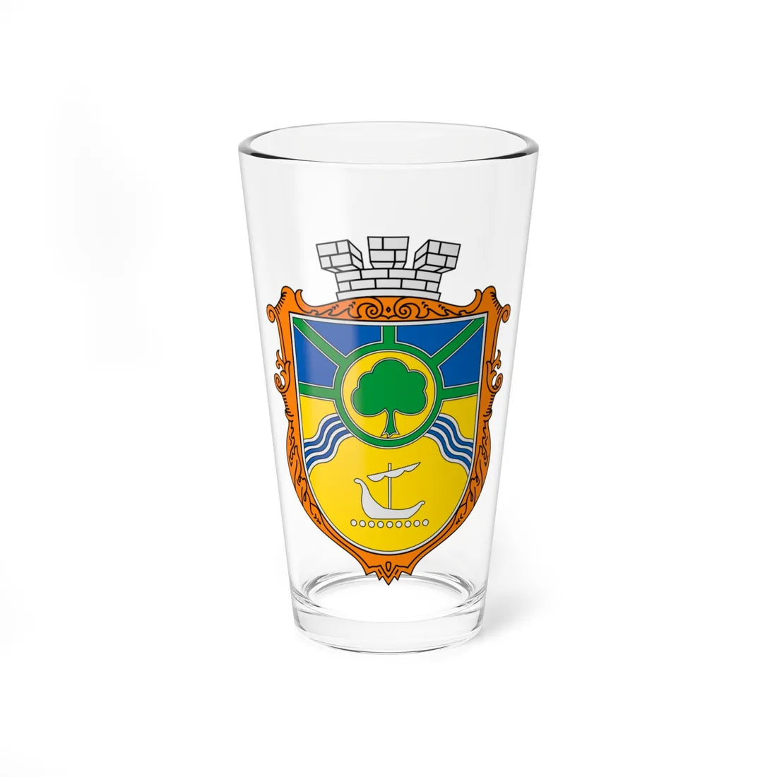 Coat of Arms of Jasynuvata (Ukraine) (Coat of Arms) Pint Glass 16oz 16oz - Go Mug Yourself