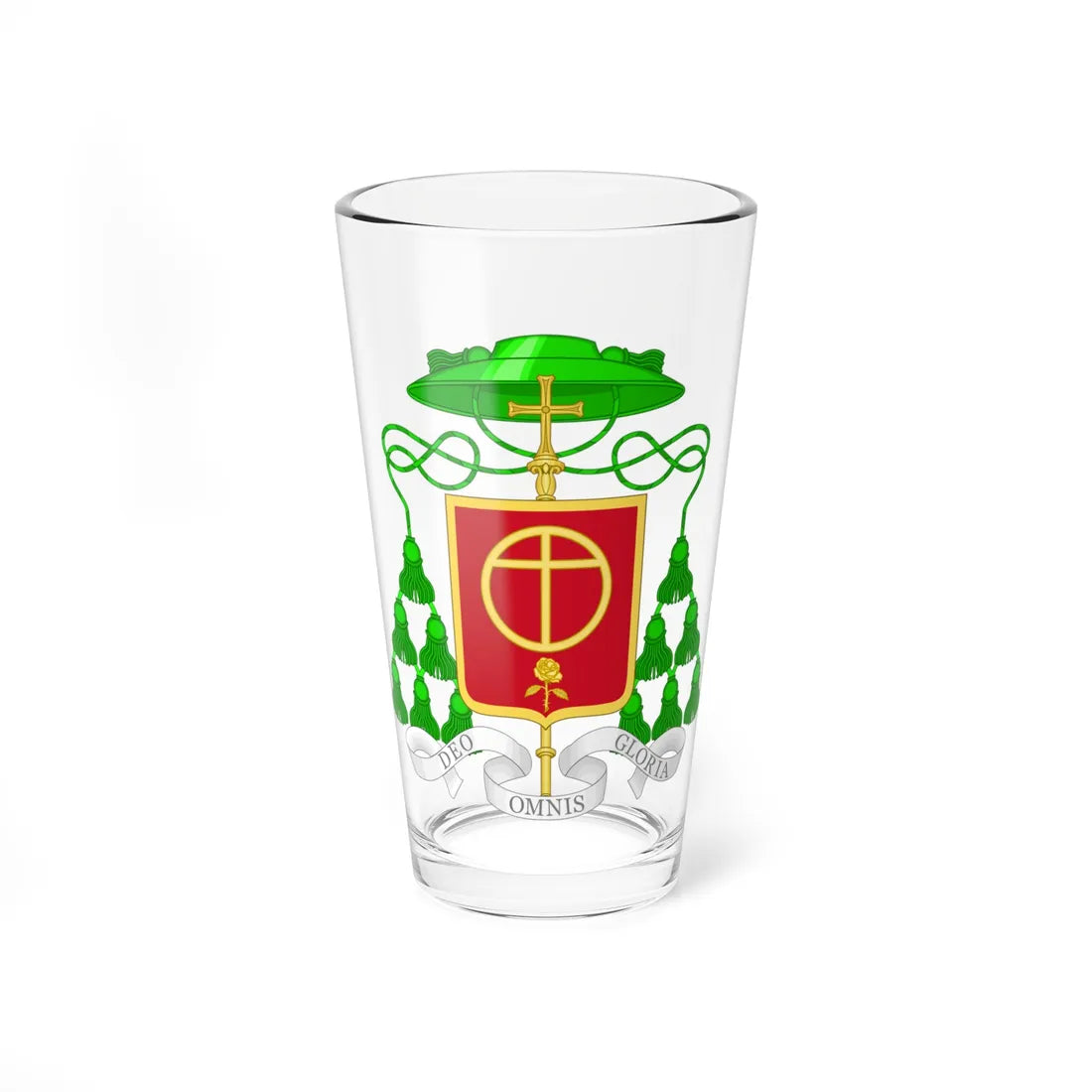 Coat of Arms of Javier Echevarría Prelate of the Opus Dei (Spain) (Coat of Arms) Pint Glass 16oz 16oz - Go Mug Yourself
