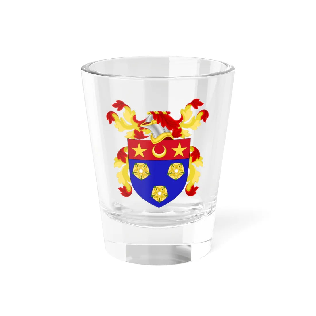 Coat of Arms of Jean-Baptiste Le Moyne de Bienville (United States) (Coat of Arms) Shot Glass 1.5oz 1.5oz - Go Mug Yourself