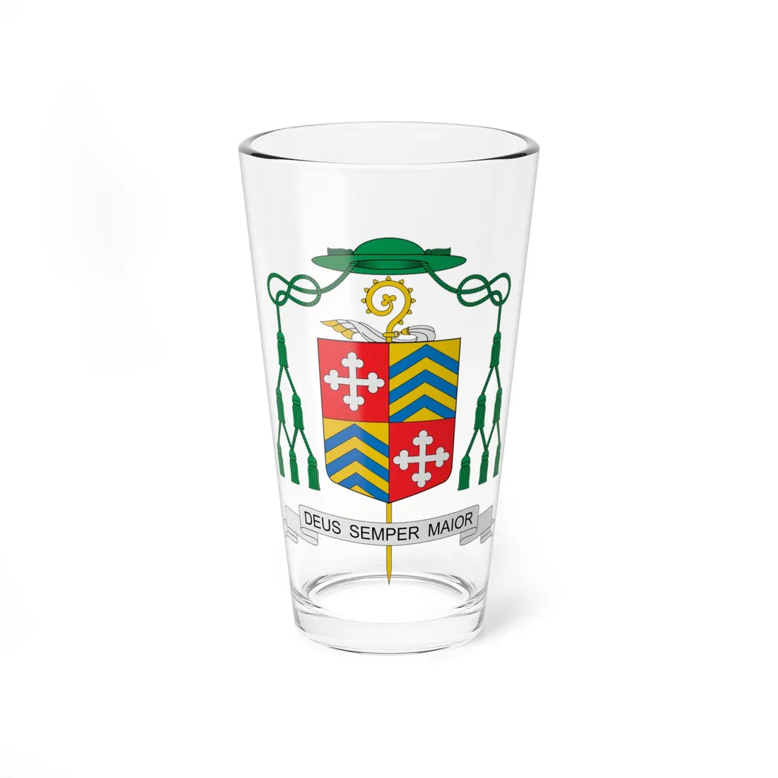 Coat of arms of Jean César Scarcella (Switzerland) (Coat of Arms) Pint Glass 16oz 16oz - Go Mug Yourself